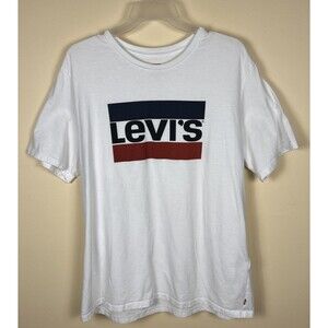 Levi's T-Shirt Men XL T-Shirt Short Sleeve Logo White Lightweight Comfortable